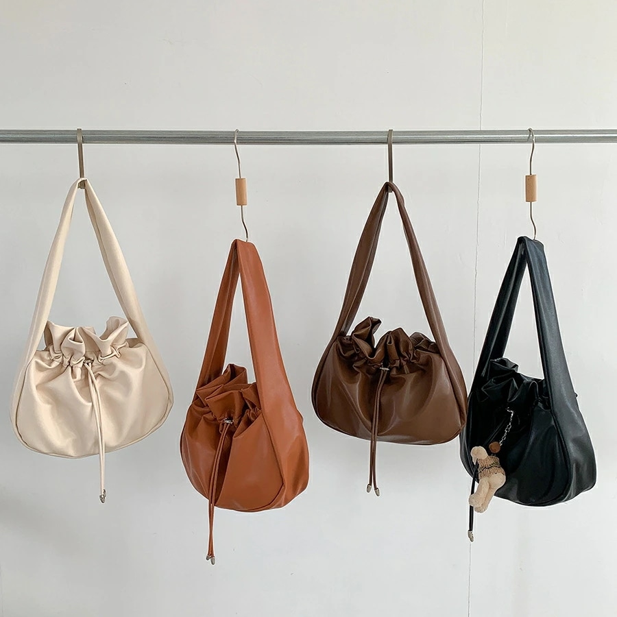 ショルダーバッグ　無地　レディース (T)