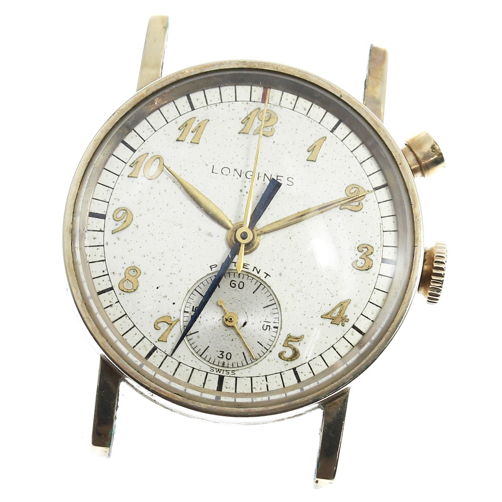 ジャンク 【LONGINES】ロンジン ワンプッシュクロノ cal.12.68Z 手巻き メンズ ヘッド_719999【中古】