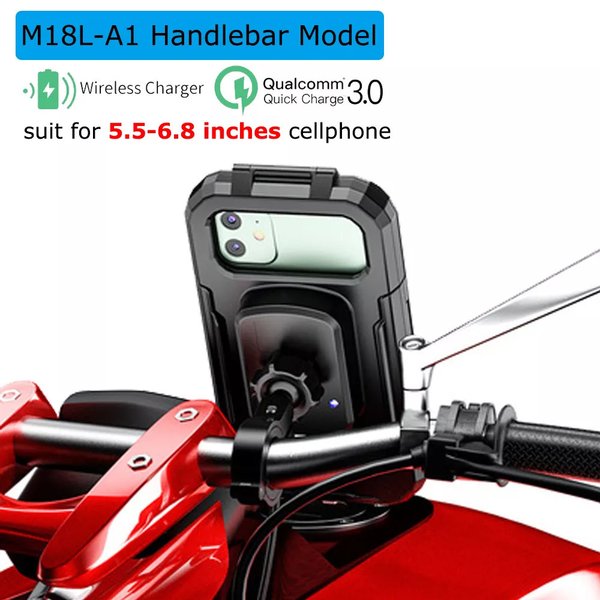ワイヤレス充電器ホルダータイプcqc3.0 急速充電 防水スマホ ケース モータースタンド