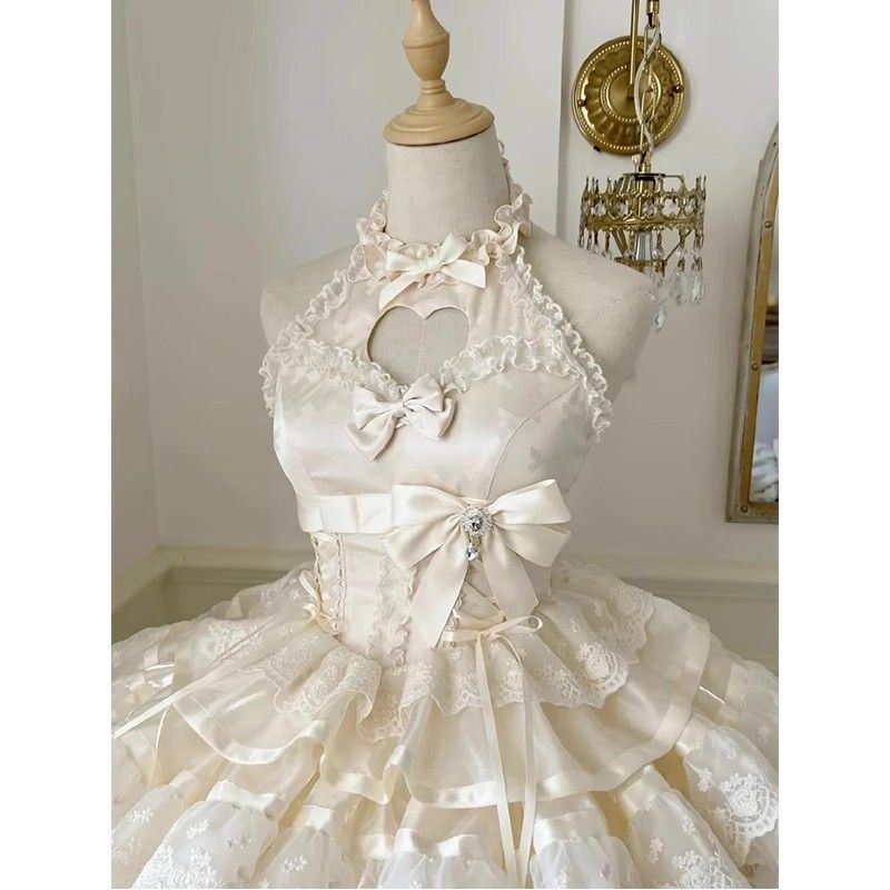 【急速発送】ハート透かしバレエ風 成人式 ポンポンスカート ロリータ
