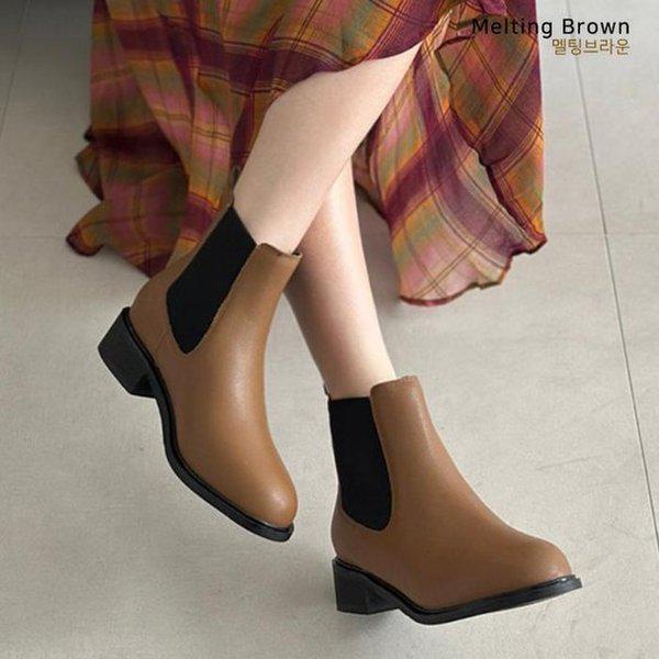 女性牛革アンクルブーツチェルシーブーツMT80