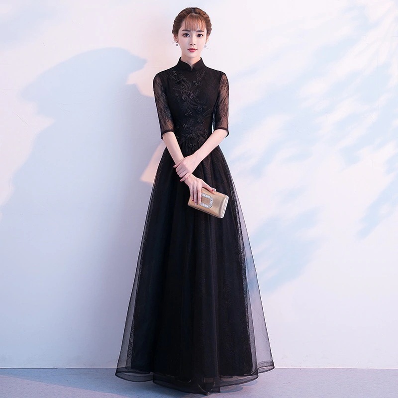 冬新作 エレガント ロング スリム フォーマル同窓会発表会パーティー結婚式演奏会お呼ばれドレス