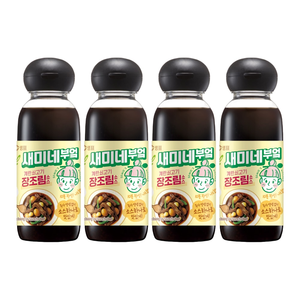 サミネキッチン 卵 牛肉 肉の醤油煮ソース 300ml X 4個