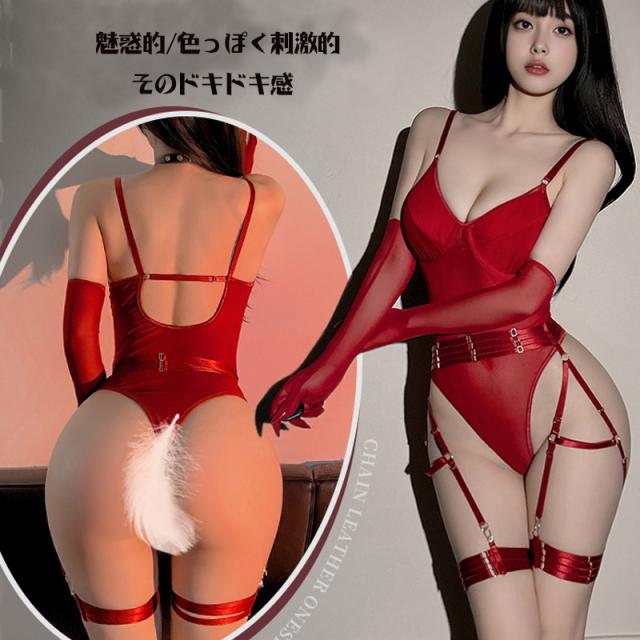 ガーター ランジェリー ガーターベルト セクシー ランジェリー ガーター レース フェミニン 透け 可愛い エッチな下着 エロ セクシー レディース レッド