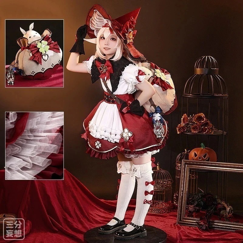 【三分妄想13Delusion】原神 Genshin クレー新衣装「星燭に揺れる爛花」 コスプレ衣装ウィッグ靴 コスチューム135