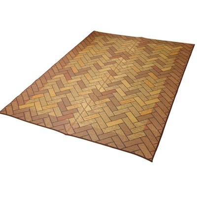 イケヒコ・コーポレーション い草ラグ 純国産 ラグ カーペット 約3畳 『Fレンガ』 約191×250cm 裏:ウレタン 1714630 BR ブラウン 【送料無料】