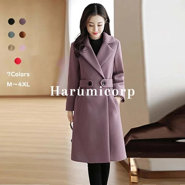 【即納】チェスターコート レディース ロング 秋 冬 40代 ロングコート トレンチコート スプリングコート ピーコート ジャケット アウター トップス チュニック 大きいサイズ きれいめ 防寒 暖か