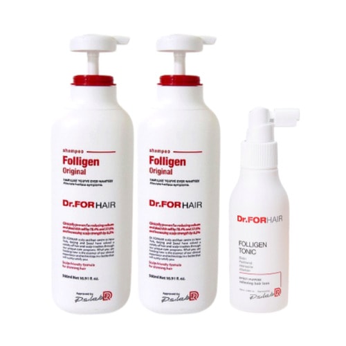 フォリゲンシャンプー 500mL x 2EA +トニック 120mL 韓国頭皮ケア 抜け毛対策 スカルプシャンプー＆トニックセット