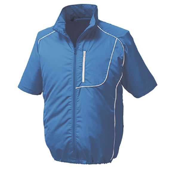 ポリエステル製半袖空調服 [ウエア色：BLxホワイト 5L] 服のみ