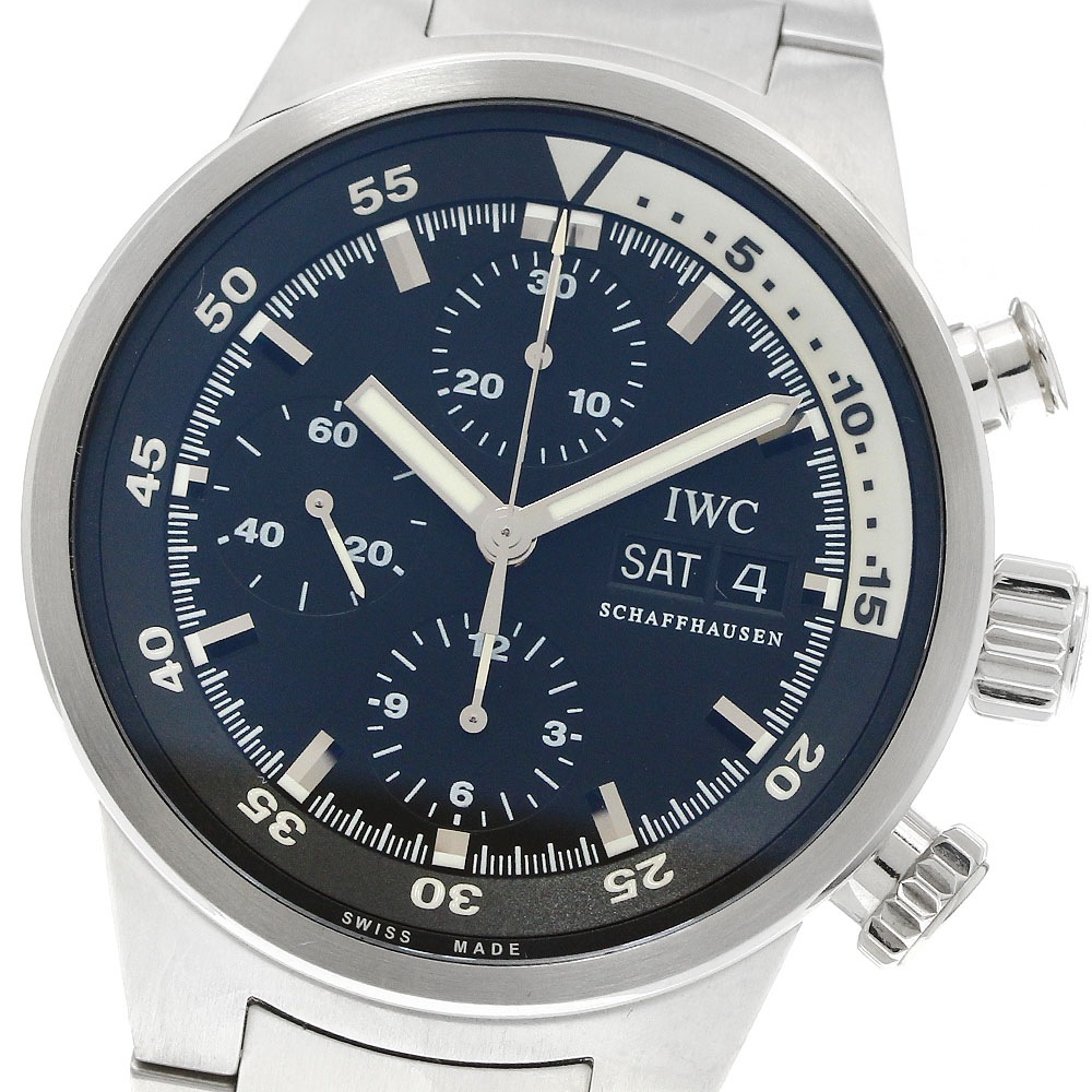 IWC IWC SCHAFFHAUSEN IW371928 アクアタイマー クロノグラフ デイデイト 自動巻き メンズ 良品 保証書付き_943152【中古】