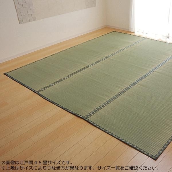 純国産 い草 上敷き カーペット 双目織 『松』 六一間6畳（約277x370cm） 1113366