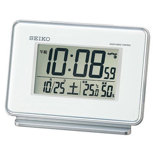 （まとめ買い）セイコー 2チャンネルアラーム温湿度電波時計 SQ767W 00023236 [x3] 9,562円