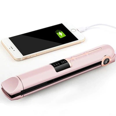 カールアイロン コードレスヘアアイロン ストレートアイロン usb ヘアアイロン 携帯の充電機能30%までに制限