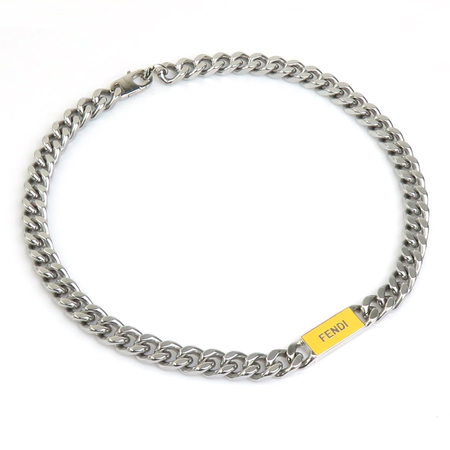 フェンディ FENDI ネックレス メタル シルバー メンズ 56118k