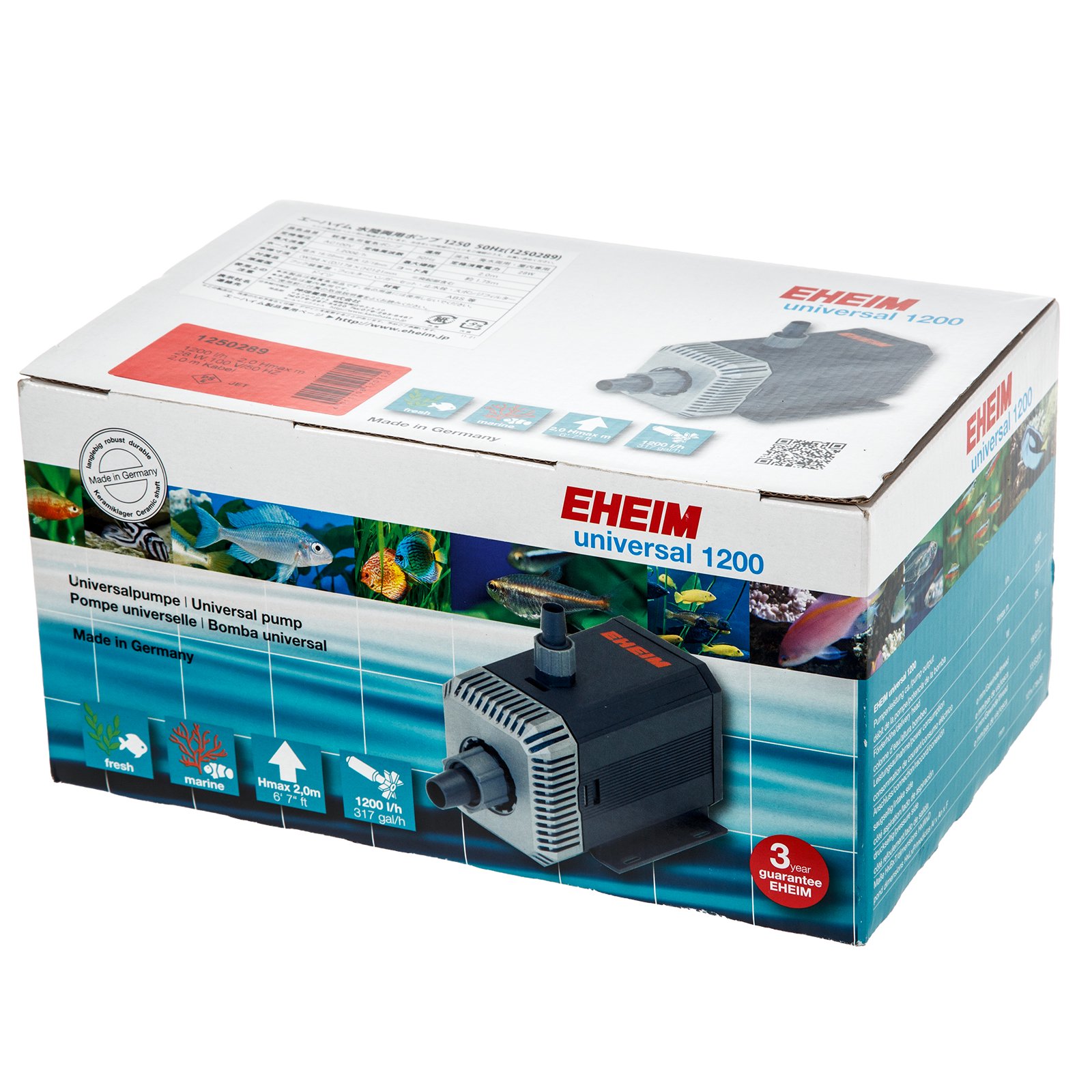 ５０Ｈｚ　エーハイム　１２５０　流量２０リットル／分　東日本用　メーカー保証期間１年　ＣＲＣ10―37―20―10―40