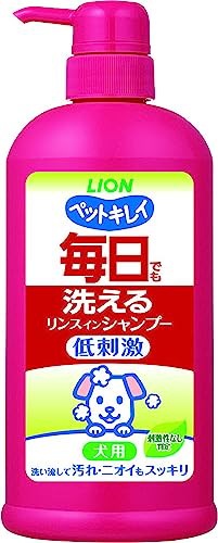 他サイト： ライオンペット　ペットキレイ 毎日でも洗える リンスインシャンプー 愛犬用 ポンプ 550mlの商品画像