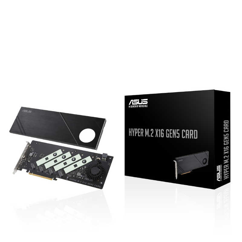 ASUS エイスース　拡張カード (PCIE 5.0/4.0 M.2 SSD x4サポート)　Hyper M.2 x16 Gen5 Card