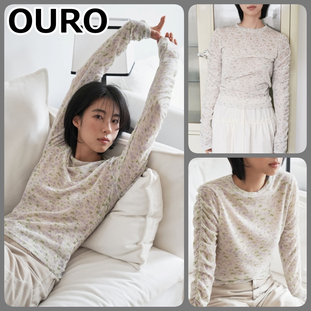 【OURO】BLOOM T SHIRT [正規品] BLOOM T-SHIRT ブルームTシャツ 長袖 韓国