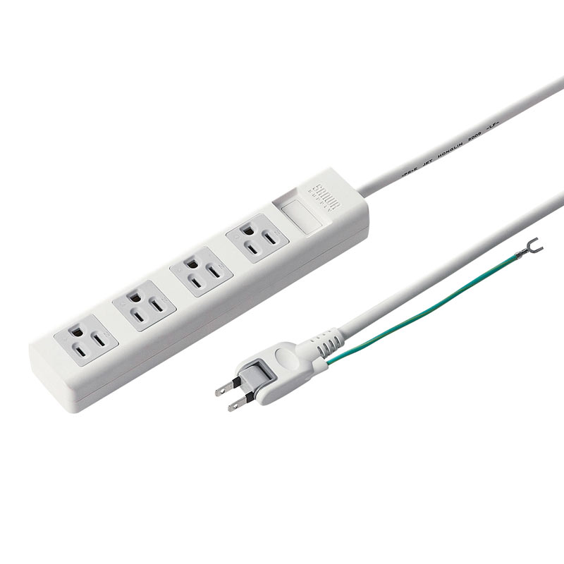 （まとめ買い）電源タップ 3P 4個口 2.5m TAP-N3425MGN [x3]