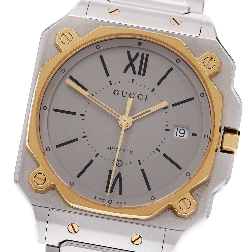 グッチ GUCCI YA166403 G-Flat デイト 自動巻き メンズ 良品 箱付き_938277【中古】