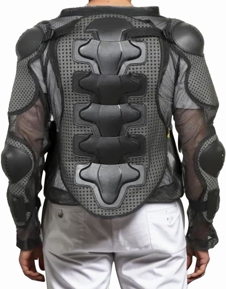 スノボ ボディプロテクター スノーボード 上半身 インナープロテクター 2XL 身長175180cm( ブラック, 2XL（身長175180cm）)