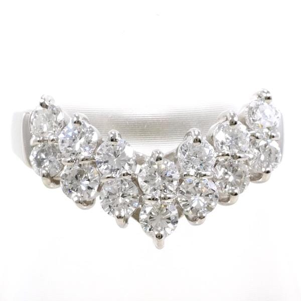 PT900 プラチナ リング 指輪 14号 ダイヤ 1.016 カード鑑別書 ジュエリー 中古