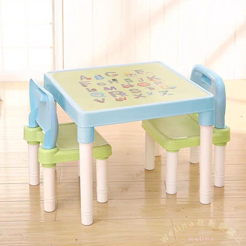 子供用テーブル＆チェアセット 3歳から 学習机 机椅子セット 幼児デスク 子供部屋インテリア 組立式 お絵描き勉強に