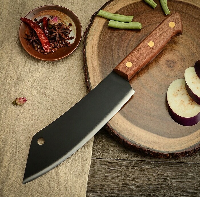 【キャンプナイフ】 中華包丁 中国 包丁 菜刀 大きい 本場 刀工 中華料理 中国料理 畜肉 解体 プロ仕様 家 キャンプ ナイフ 肉 魚 野菜 果物 フルーツ 骨 豚骨 砕き 叩き 屋台 料理人 硬