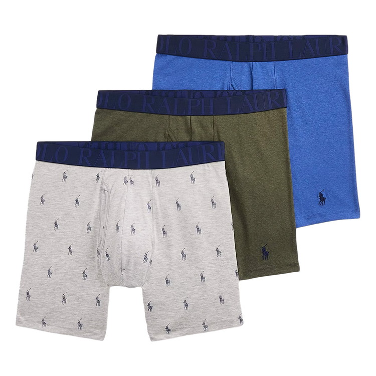 CLASSIC FIT STRETCH ボクサーブリーフ 3PK [サファイアヘザー/リメリックグリーンヘザー/アンドーバーヘザー]【NWBBP3-FHA4】