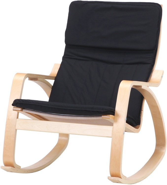 特別オファー ロッキングチェア おしゃれ 椅子 木製 北欧 スリム ブラック 椅子