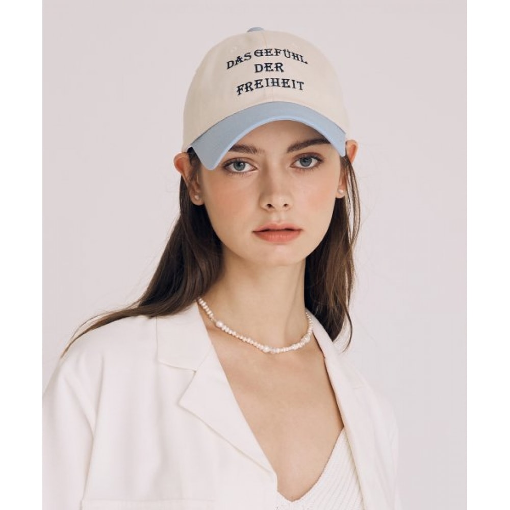 FREIHEIT (フレイハイト) ツートンカラーボールキャップ (スカイブルー)