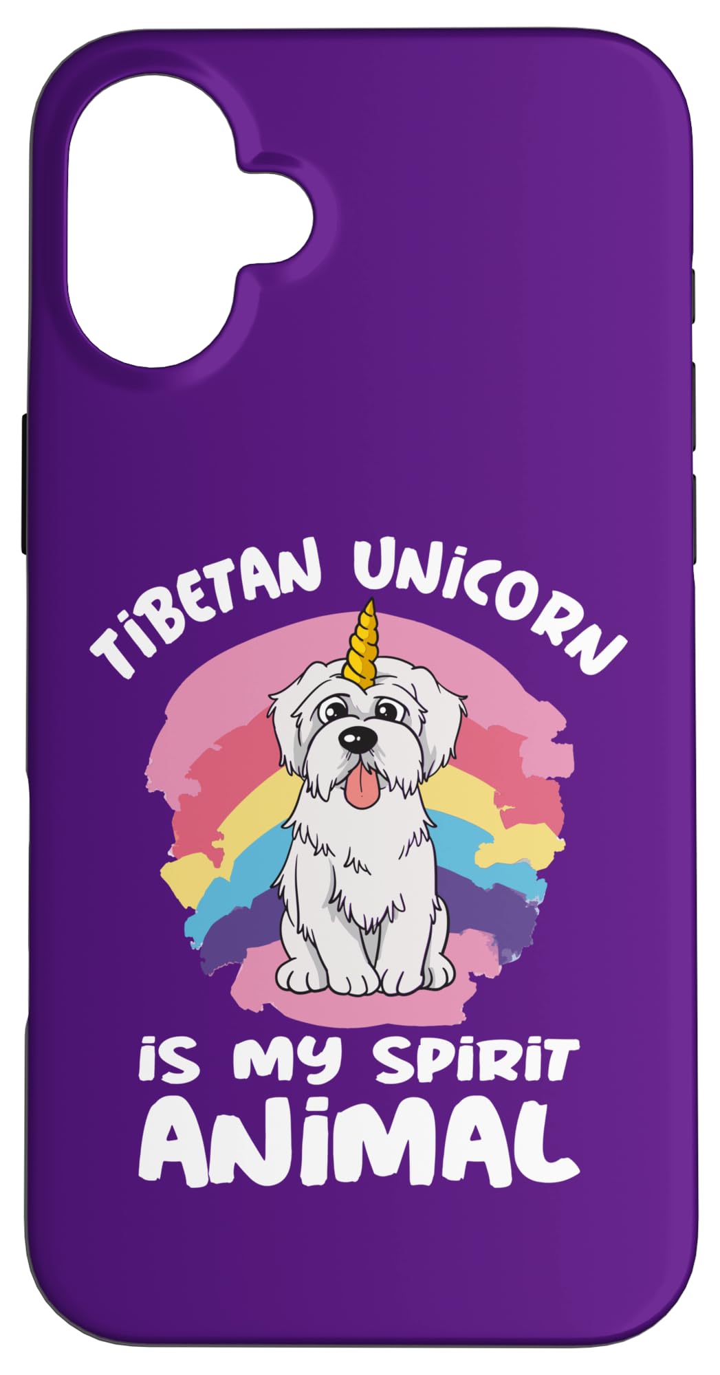 チベット ユニコーン Is My Spirit アニマル 面白い チベットテリア スマホケース iPhone 16 Plus 用