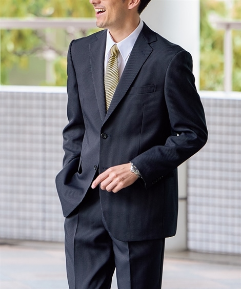 フォーマルスーツ 洗える背抜きツーパンツスーツ シングル２つボタン＋ツータックパンツ２本