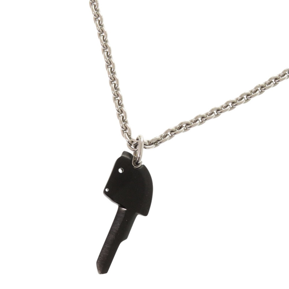 美品 クレ シュヴァル ネックレス ステンレススチール シルバー 1587【中古】 レディース