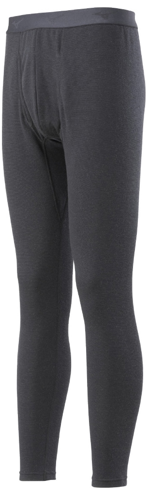 ミズノ C2JBA60109S メンズ ブレスサーモアンダーウエア 厚手ウール for 極寒 ロングタイツ（前開き）（ブラック・サイズ：S） C2JBA60109S