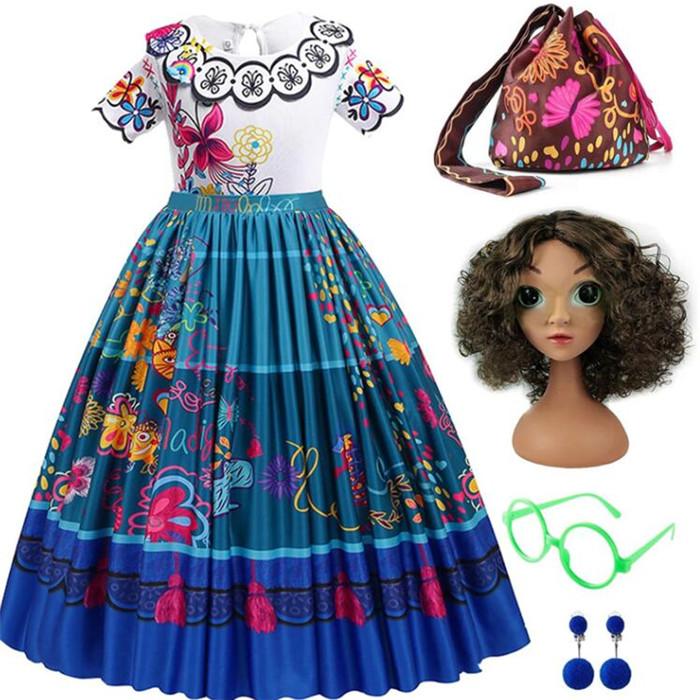 【新発.売&・激安販売】ミラベル 子供 コスチューム プリンセス ドレス キッズ アダムス ハロウィン コスプレ 衣装 子供用 ワンピース 仮装 イベント 誕プレゼント ５点セット