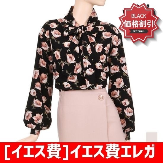 [イエス費]イエス費エレガンス捺染ブラウスYC1BL034 /プリントシャツ/ブラウス/ 韓国ファッション