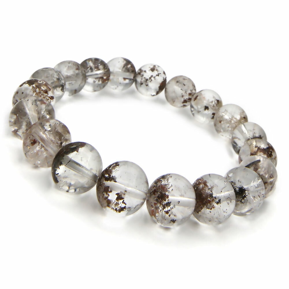 「1点もの 現品」 ガーデンルチルクォーツ ガーデンクォーツ ブレスレット 11mm パワーストーン ブレスレット レディース メンズ 天然石 数珠 アクセサリー メンズブレスレッ hh000012
