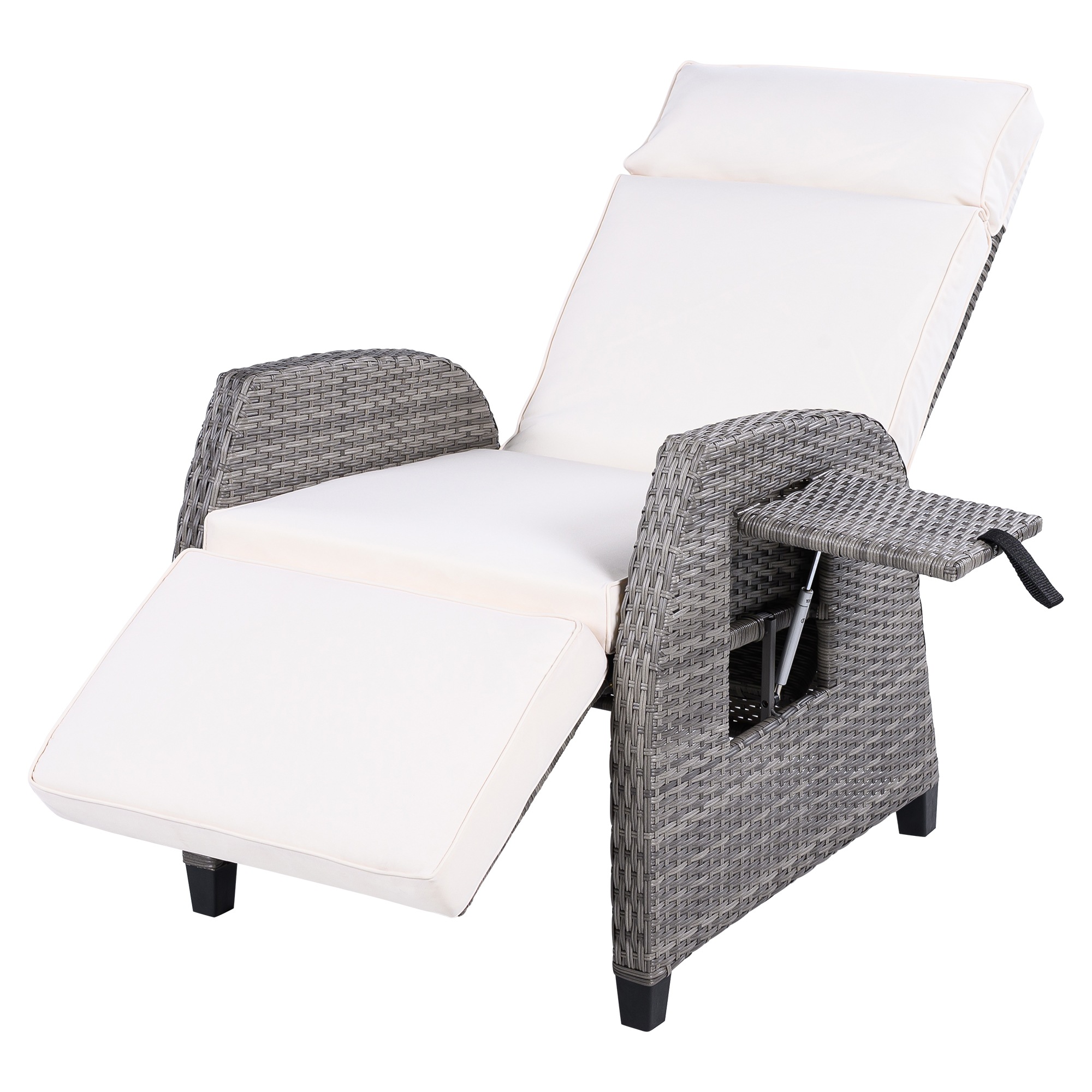 【国内発送,送.料無料】ラタンベッド サマーベッド ビーチベッド 135度最大リクライニング ガーデンベッド チェア リクライニング デッキチェア 折り畳み プール ガーデンチェア 屋外 ラタン調 ガ
