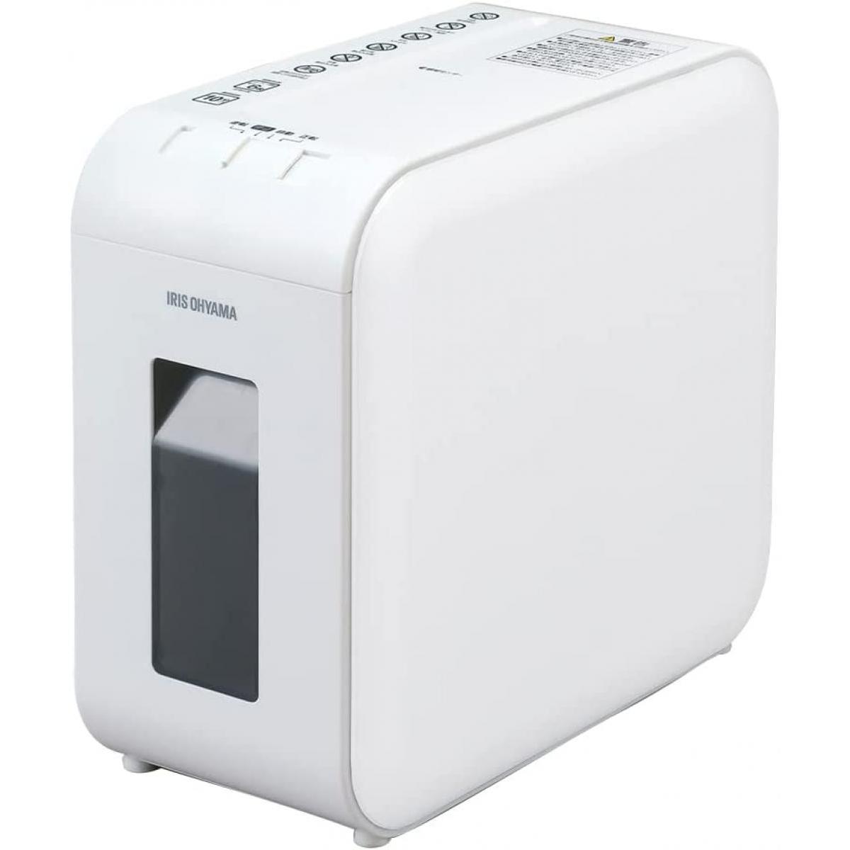 アイリスオーヤマ 静音シュレッダー P6HS75C-W ホワイト 家庭用 細断枚数6枚 クロスカット A4/60枚収容 6枚同時裁断 9,592円