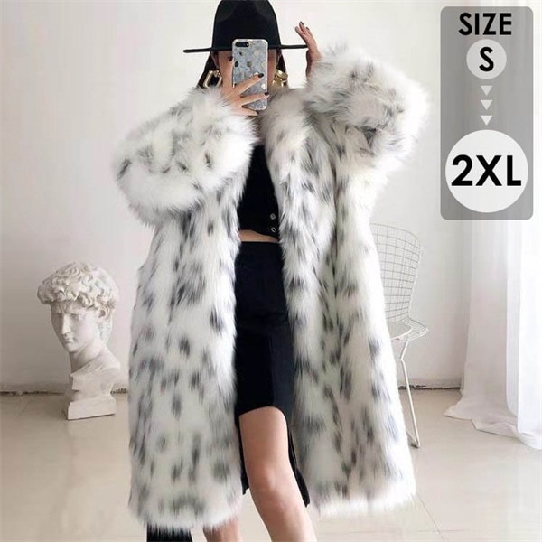 ファー コート もふもふコート ロングコート レオパードコート ヒョウ柄 もこもこ アウター レディース ロング丈 フェイクファー ふんわり 前開き 秋冬 暖かい 韓国 ボアブルゾン トップス 7,637円