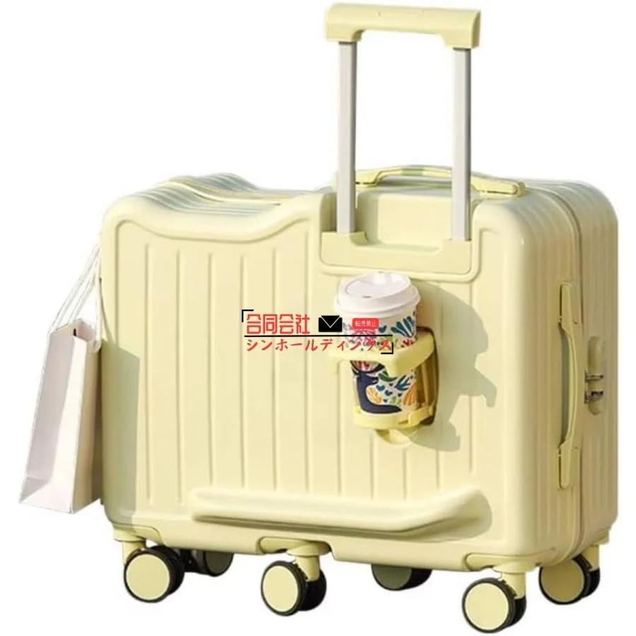 [タイムセール][良い品質]乗れるキャリーケース 子供用スーツケース 乗れる キャリーバッグ ミニスーツケース 機内持ち込み 大容量 カップホルダ付 ダイヤルロック式 360度回転
