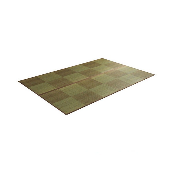 1031280061102 い草ラグ 花ござ カーペット 格子柄 ナチュラル シンプル 和室 抗菌防臭 消臭 お手入れ簡単 夏快適さらさら 本間3畳 (約191×286cm)ブラウン メーカー直送
