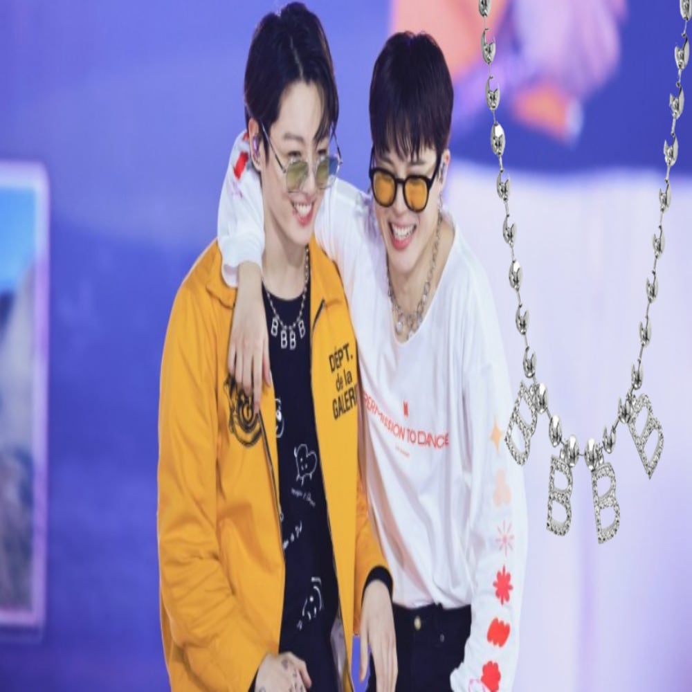 BTS JUNGKOOK着用/4p ball-chain BBBB necklace/ユニセックス
