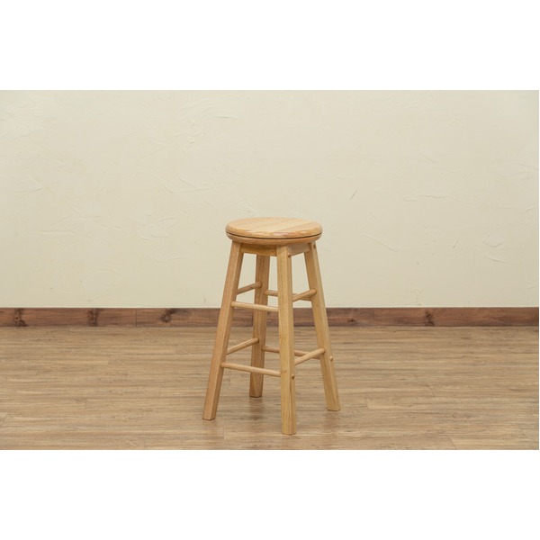 カウンターチェア ハイチェア 約幅325mm ナチュラル 木製 回転式 バースツール 組立品 リビング ダイニング 店舗 お店