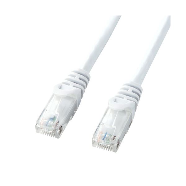 (まとめ) サンワサプライ カテゴリ6UTPLANケーブル ホワイト 2m LA-Y6-02W 1本 (×10セット)