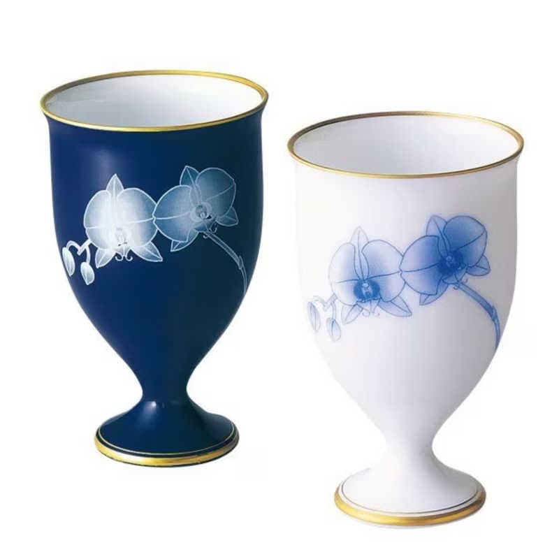 香蘭社　胡蝶蘭・ペアワインカップ　RW12022BYL