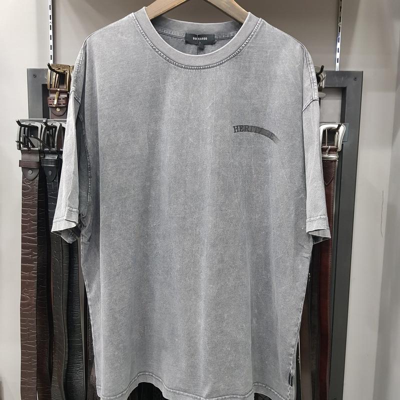 B252Z1004P - ユニ 16番手 シングル オーバーフィット ピグメントダイイング 半袖Tシャツ
