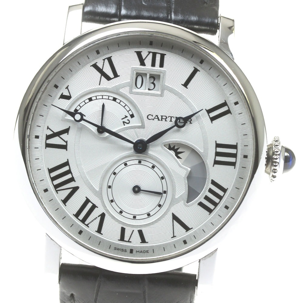 カルティエ CARTIER W1556368 ロトンド ドゥ カルティエ グランドデイト レトログラード 自動巻き メンズ 良品 _820832【中古】