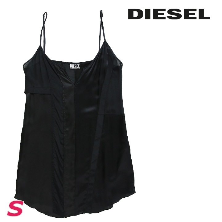 ミニキャミソールワンピース レディース D-BIANCA シルク混 シアー素材切替 die-l-t-e8-p45